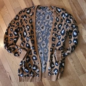 Leopard print cardigan